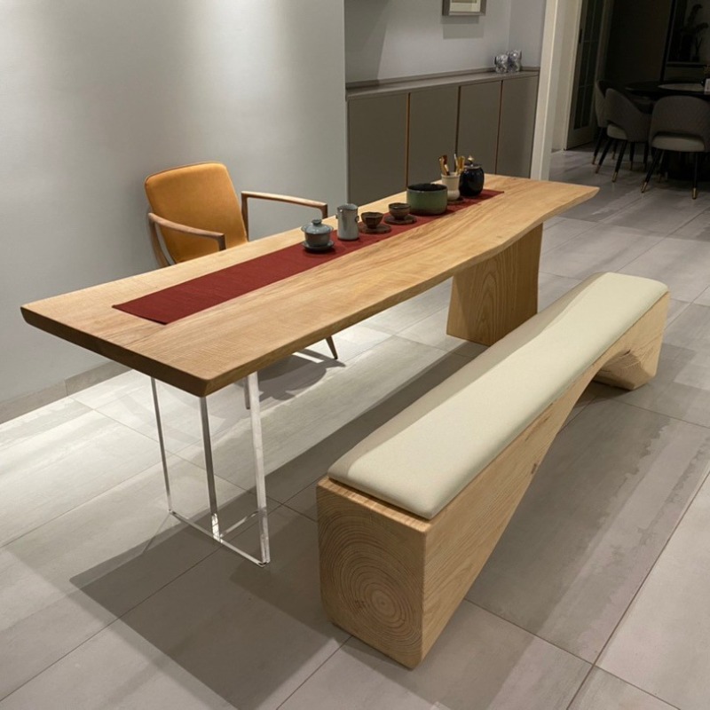Office Furniture Desk - 北欧無垢材アクリルフローティングテーブルモダンシンプルスタディベッドルームオフィスデスククリエイティブホーム家具モビリダスタジオFYFD