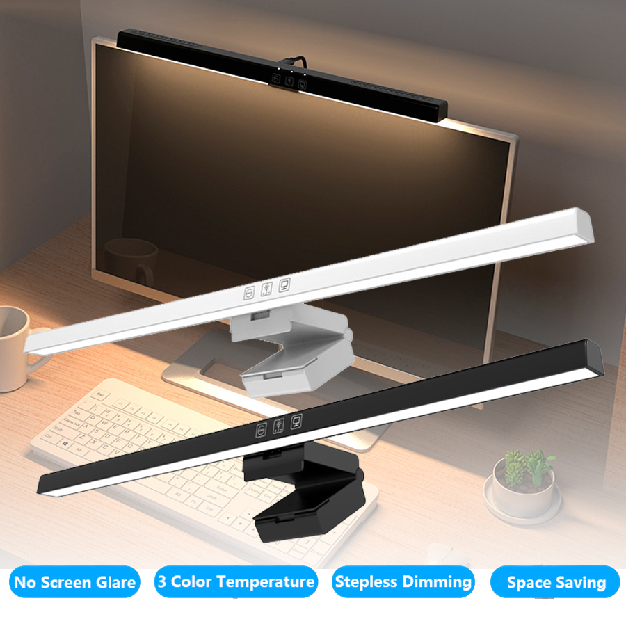 Office Furniture Desk - 50cm LEDモニターライトバー スクリーンハンギングランプ 無段階調光 USBデスクライト PCコンピューター学習