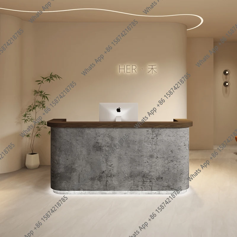 Office Furniture Logo - A68 Sm Smホテルロゴビューティーレセプションデスクカウンターディスプレイコンピューターホワイトレセプションデスクモダンラグジュアリー受付カウンターオフィスF