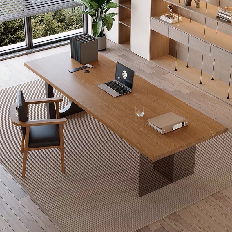 Office Furniture Desk - イタリア製アクリル製フローティング木製オフィスデスクモダンシンプルリビングルームスタディデスクオフィスホーム家具タヴォロ・フリュッタンテFYFD