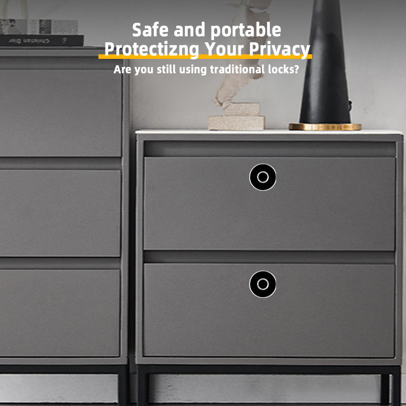 Office Furniture Cabinets - オフィス用亜鉛合金製電動スマート生体認証指紋引き出しファイルキャビネットロック（家具キャビネット用）