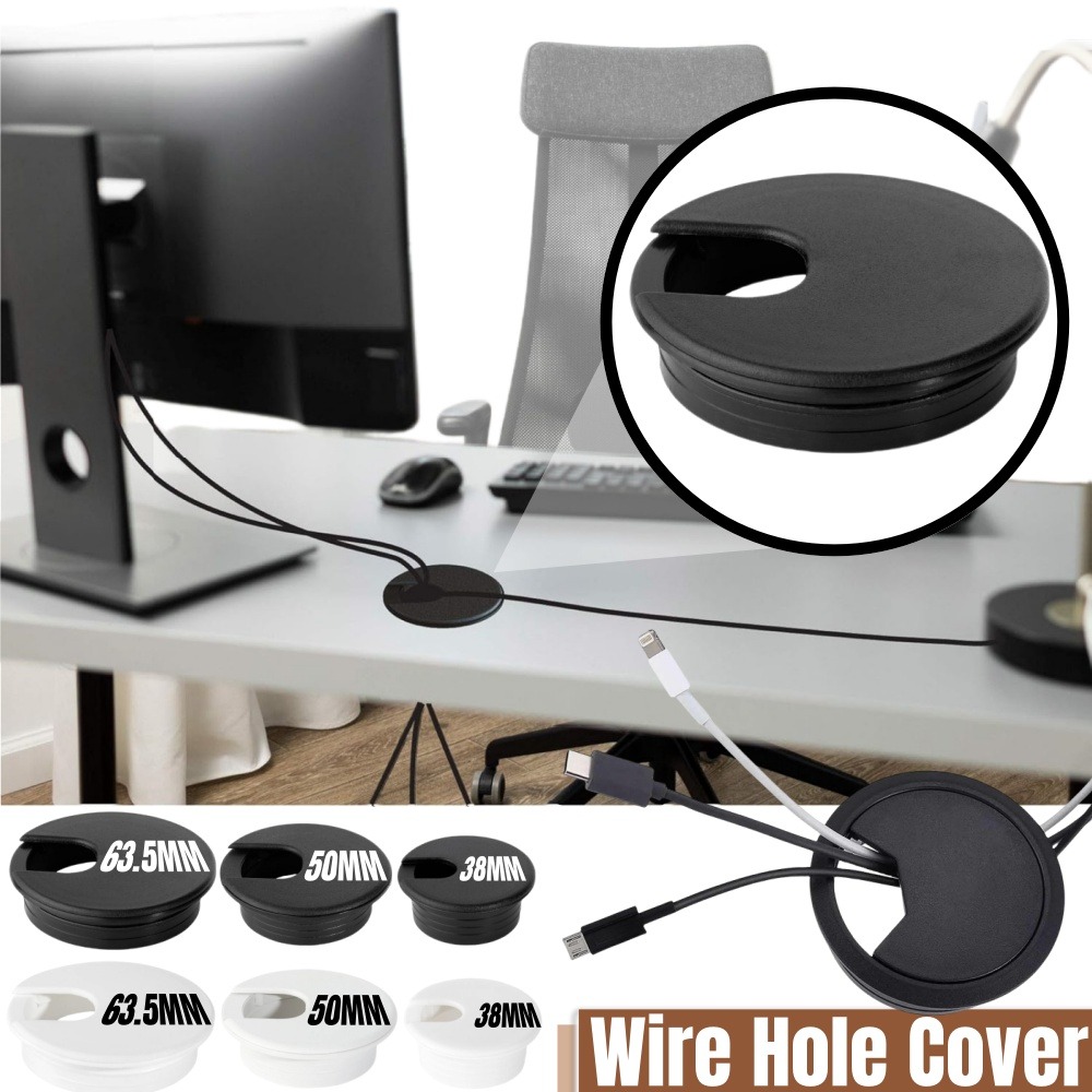 Office Furniture Outlet - プラスチックワイヤー穴カバー 1.5/2/2.5 インチテーブルコンセントケーブル通過ねじ切りボックスカバーラウンドオフィス家具デスクオーガナイザー