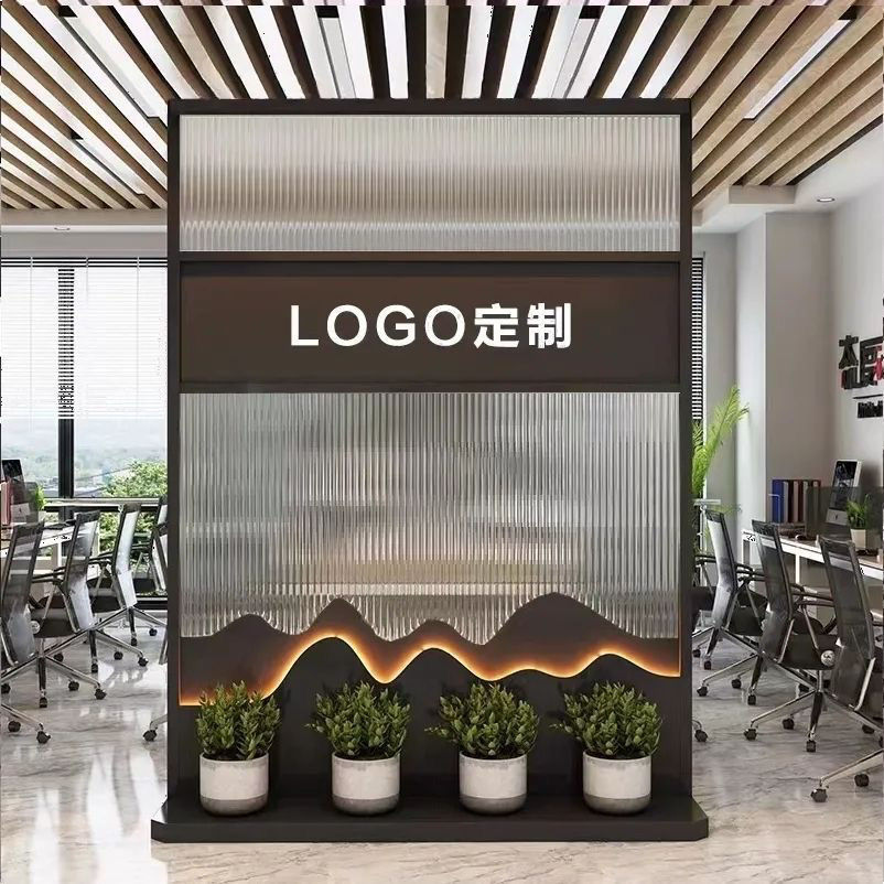 オフィス会社 スクリーンガラスパーティション ロゴ背景壁 エ - Office Furniture Logo のレビューと価格