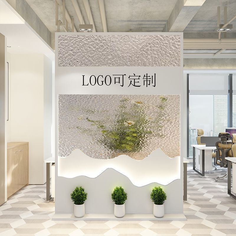 オフィス会社 スクリーンガラスパーティション ロゴ背景壁 エ - Office Furniture Logo のレビューと価格