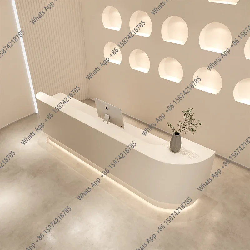 Ee C 衣料品店の受付デスク ロゴ LED ベージュ キャ - Office Furniture Logo のレビューと価格