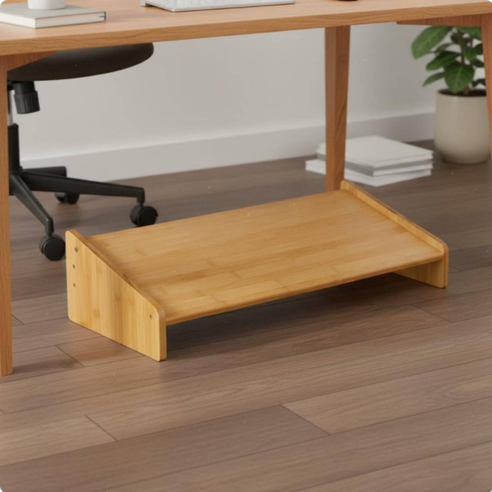デスク下フットレスト 幅広表面 オフィス用フットスツール 角 - Office Furniture Desk のレビューと価格