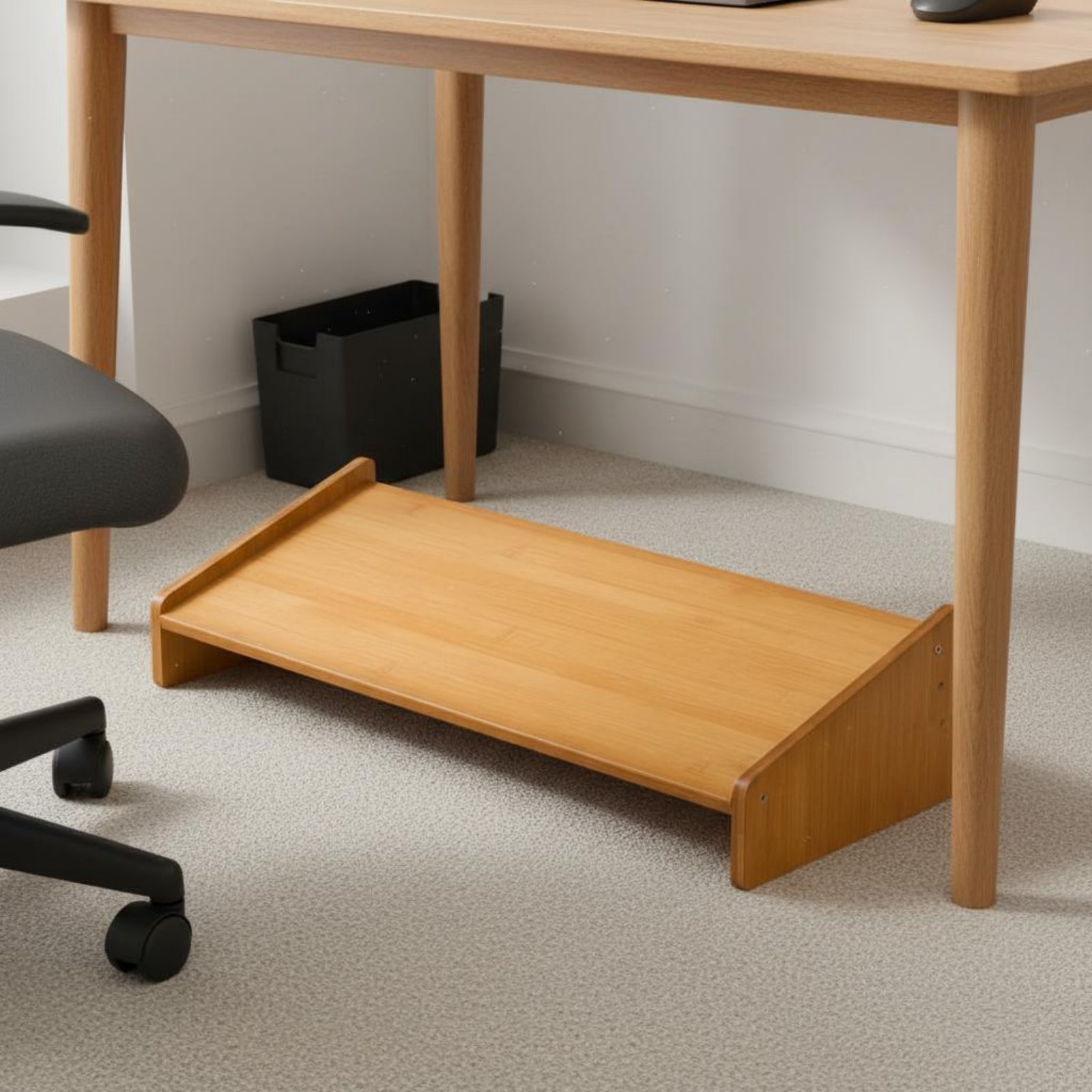 デスク下フットレスト 幅広表面 オフィス用フットスツール 角 - Office Furniture Desk のレビューと価格