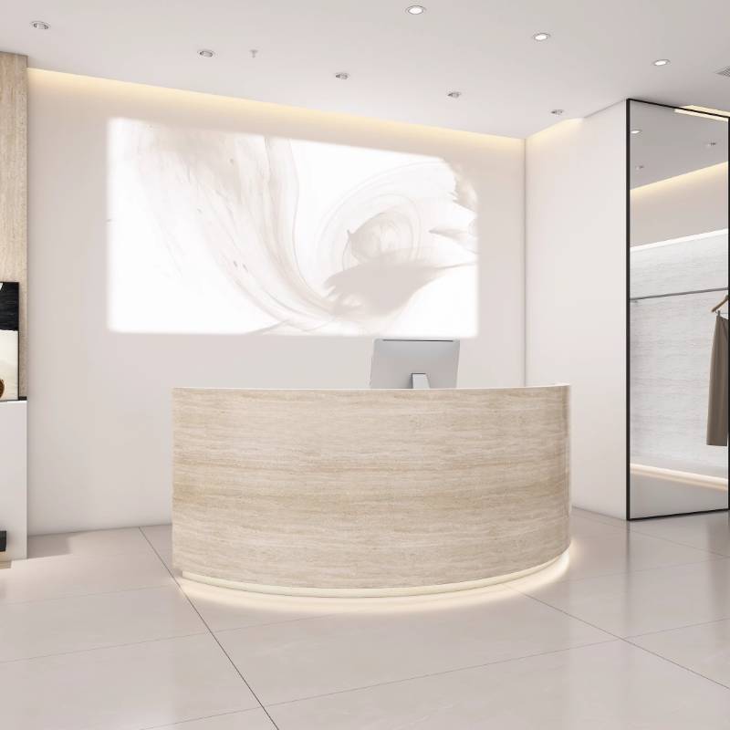 デザインロゴ受付デスク美容室高級レジ受付デスクフロントモダン - Office Furniture Logo のレビューと価格