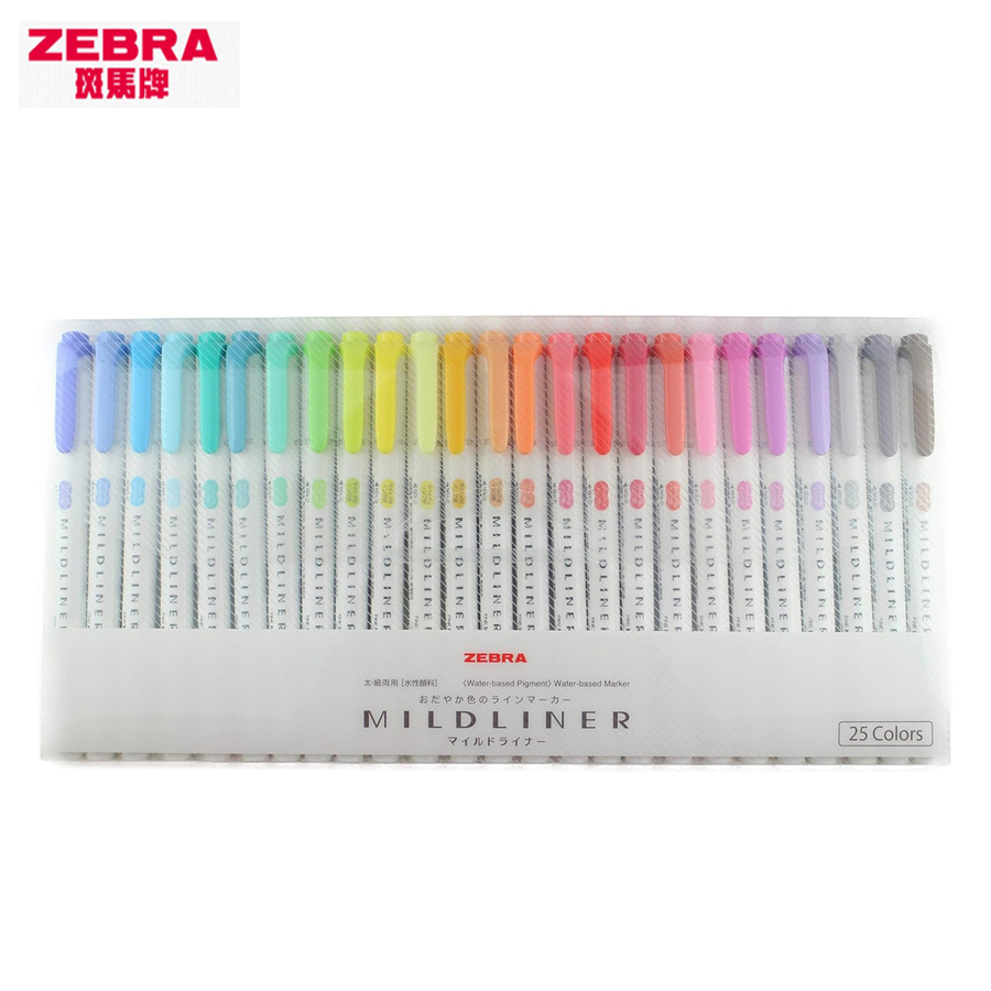 ゼブラ-ダブルチップ、蛍光マーカー、落書き描画、DIYペン、 - Zebra Pen Mildliner のレビューと価格