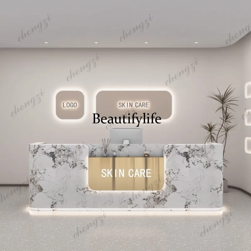 01A ロゴ ビューティー受付デスク カウンター エステティ - Office Furniture Logo のレビューと価格