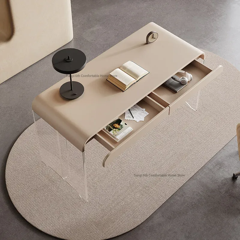 イタリアのミニマリストデスク北欧クリエイティブアクリルリビン - Office Furniture Desk のレビューと価格