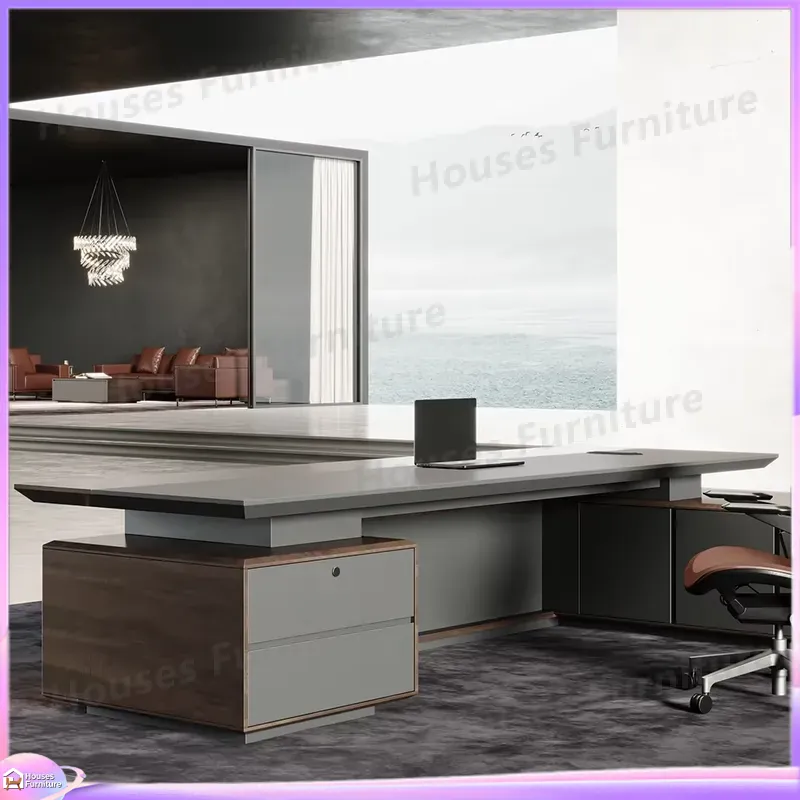 高級エグゼクティブデスク 無垢材オフィス家具 ブラウン CE - Office Furniture Desk のレビューと価格