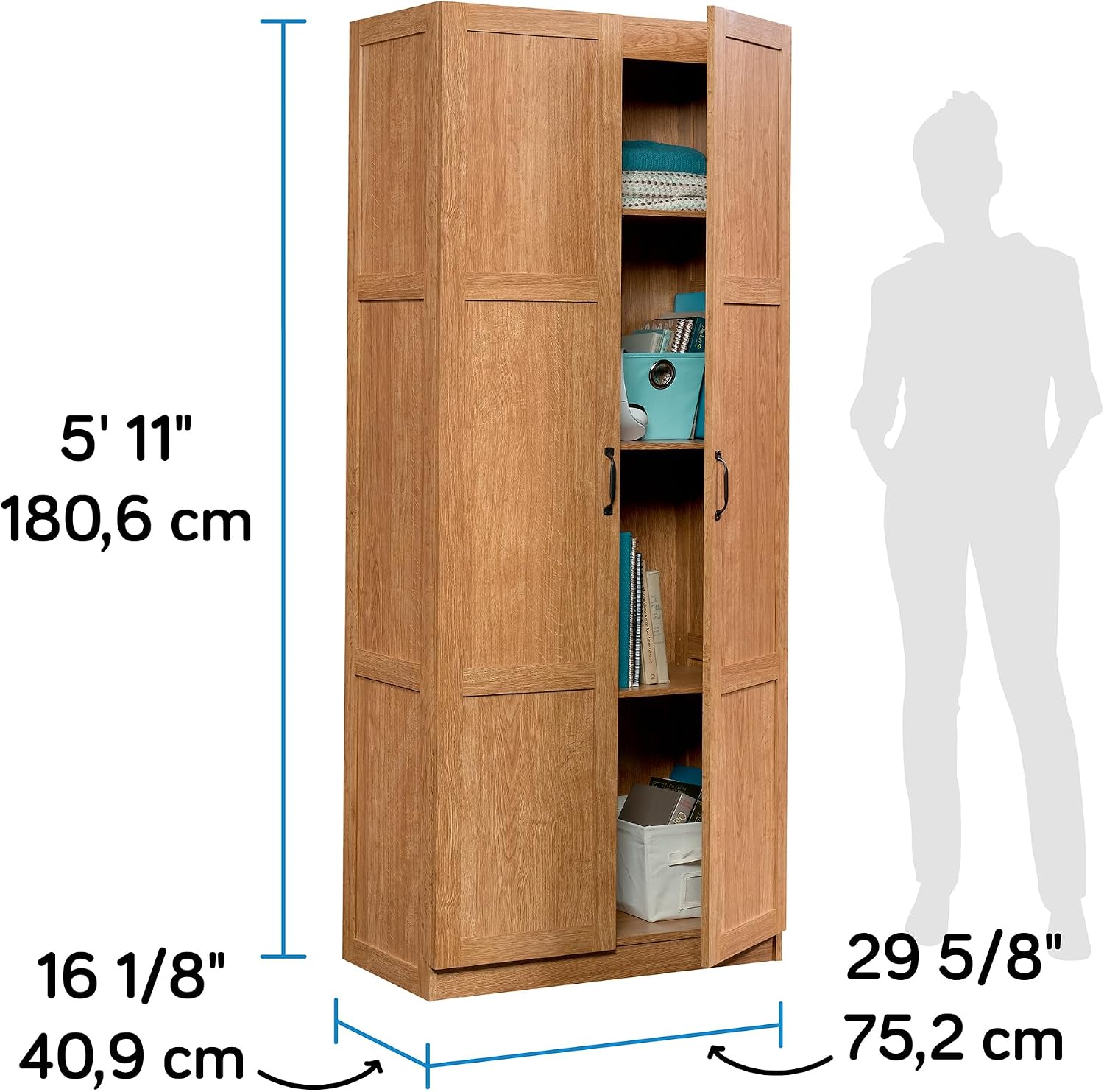 背の高い収納キャビネット、自立型キッチンパントリー収納オーガ - Office Furniture Cabinets のレビューと価格