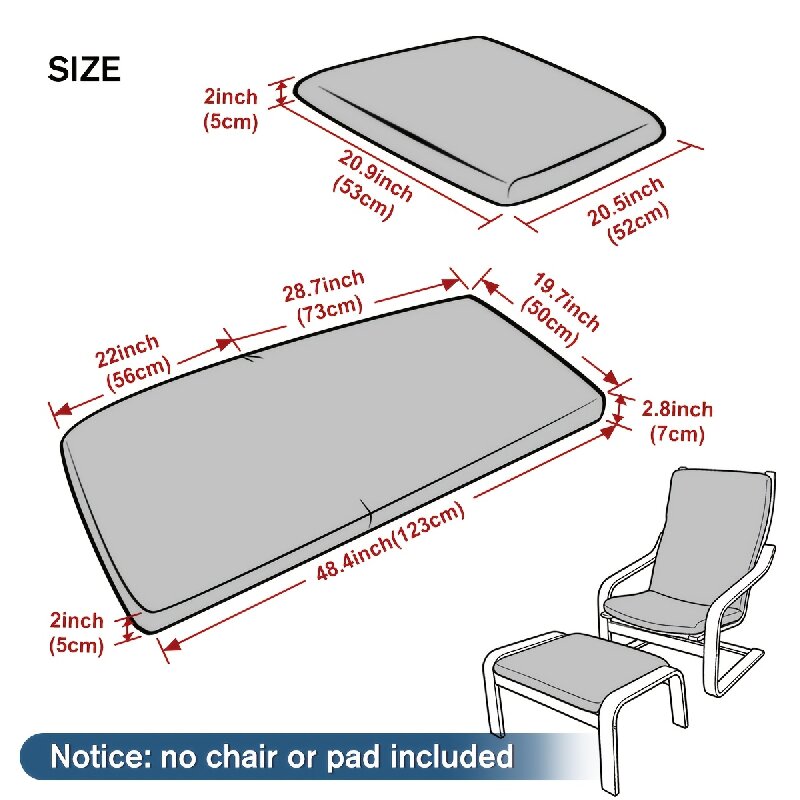 1Pc 北欧 T ジャカード Poang チェアパッド スリ - Visitor Chair Padded のレビューと価格