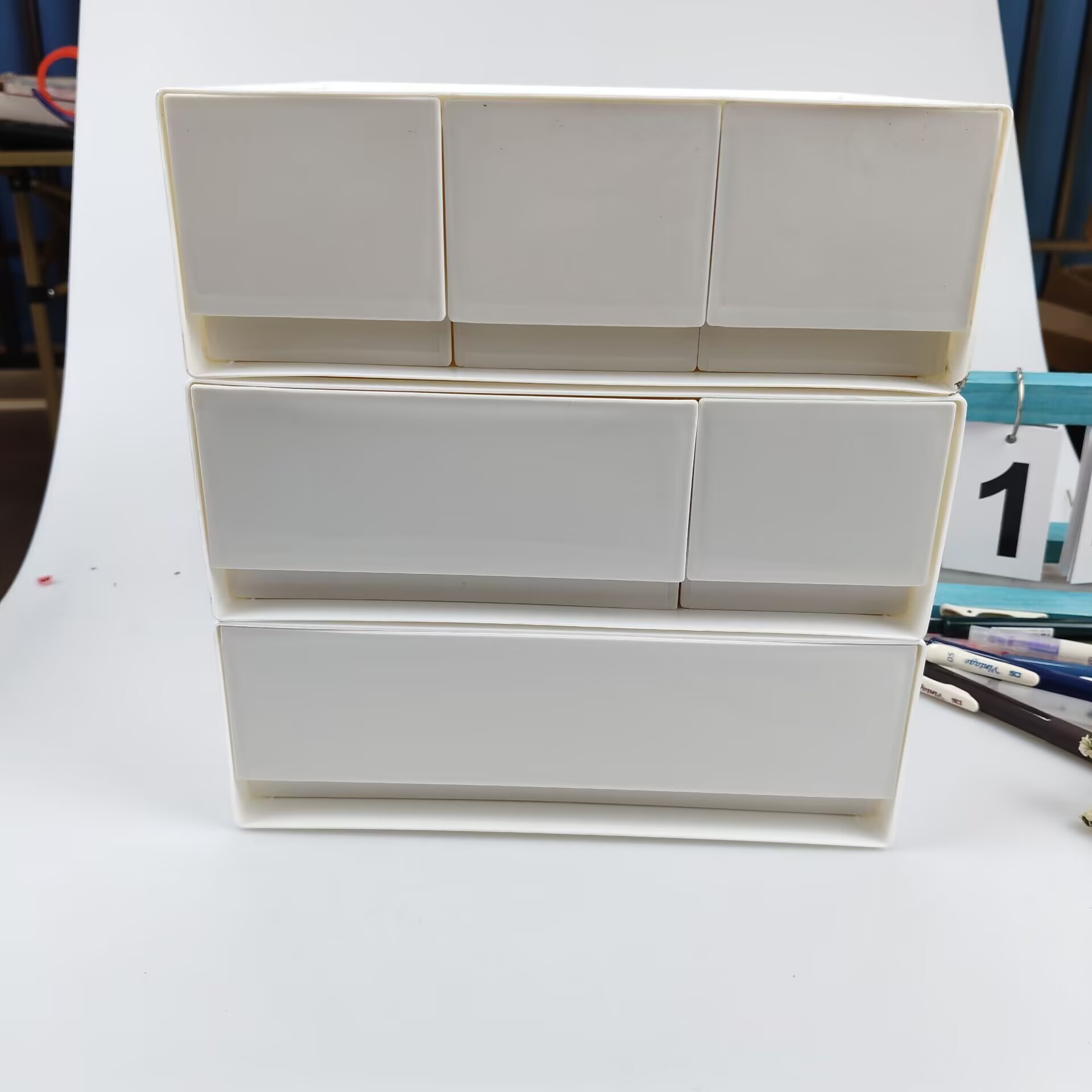 デスクトップ収納ボックス、引き出し、化粧品棚、デスク、デスク - Office Furniture Cabinets のレビューと価格