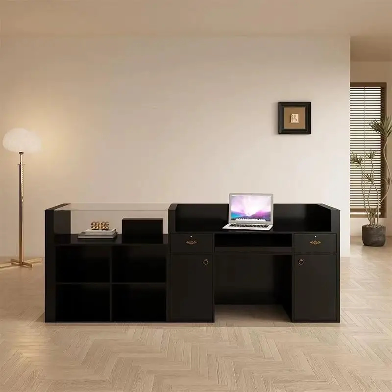 カスタムモダンオフィス受付デスク衣料品店美容室バーMDF高級 - Office Furniture Desk のレビューと価格